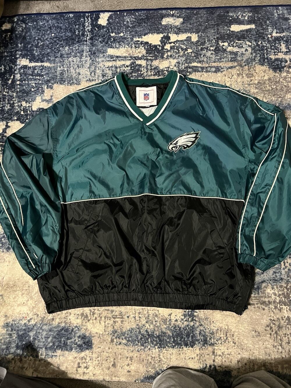 Size 2XL- Vintage 90s Philadelphia Eagles Windbreaker Pullover Jacket